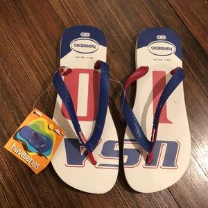 Havaianas USA flip flops, size 6, NWT never worn